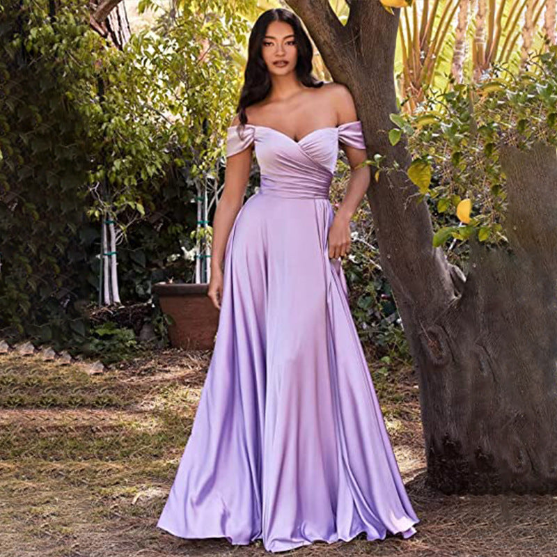 Satin Ruched Bridesmaid Dress