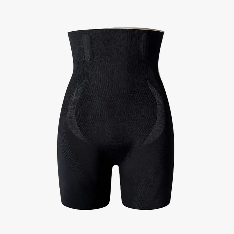 Black High-Waisted Shaping Shorts