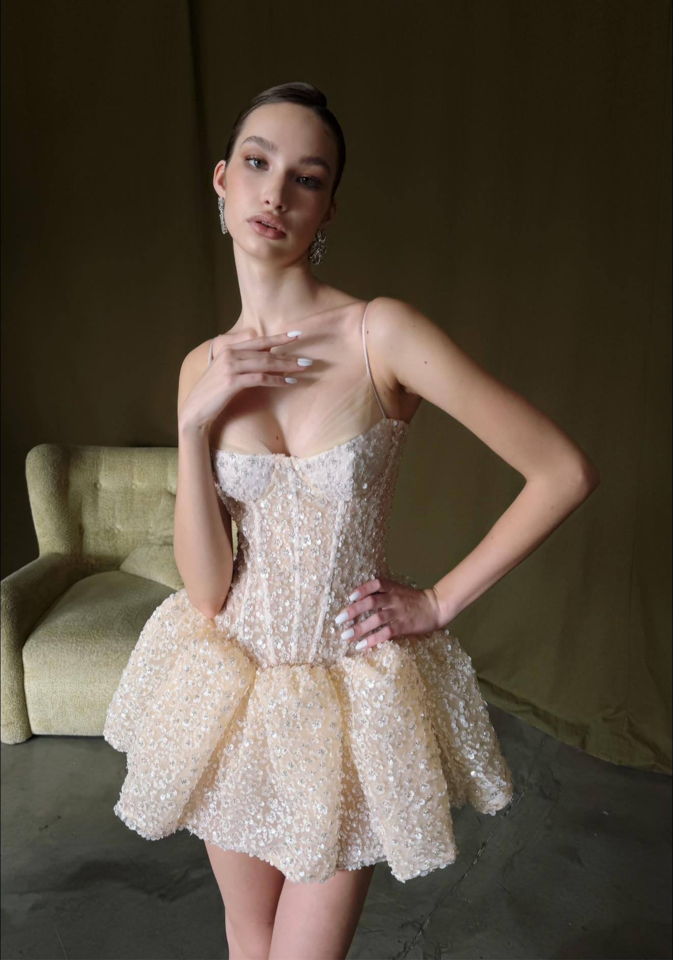 Spaghetti Strap Corset Short Homecoming Dress