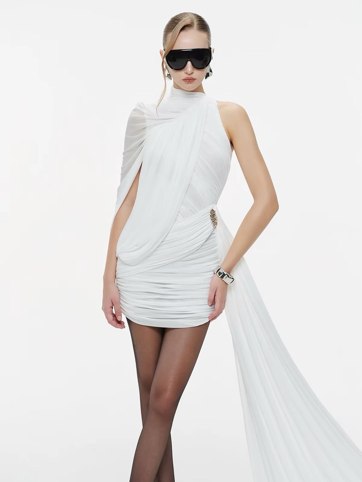 Tulle One-Shoulder Short Homecoming Dress