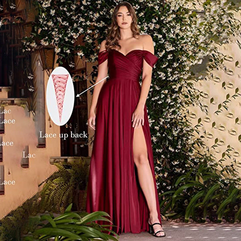 Satin Ruched Bridesmaid Dress