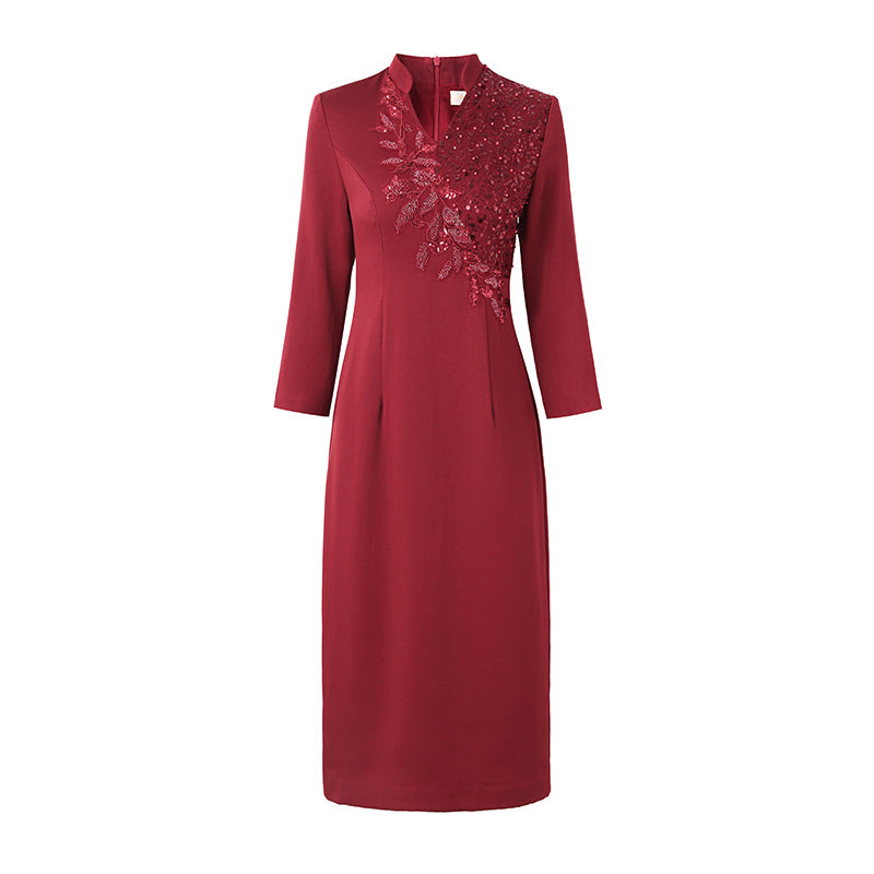 Burgundy Plus Size Formal Dress