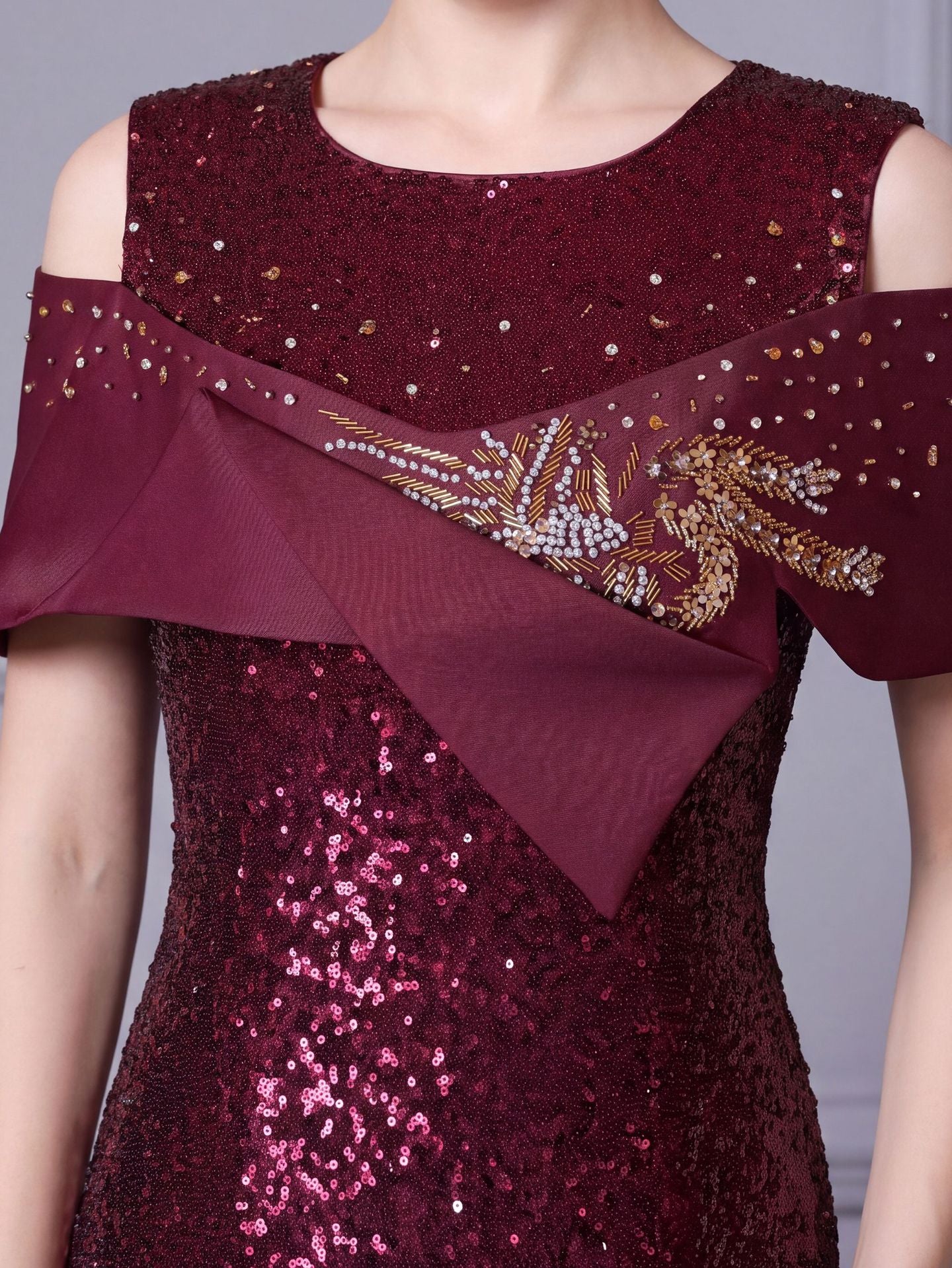 Burgundy Long Prom Dress