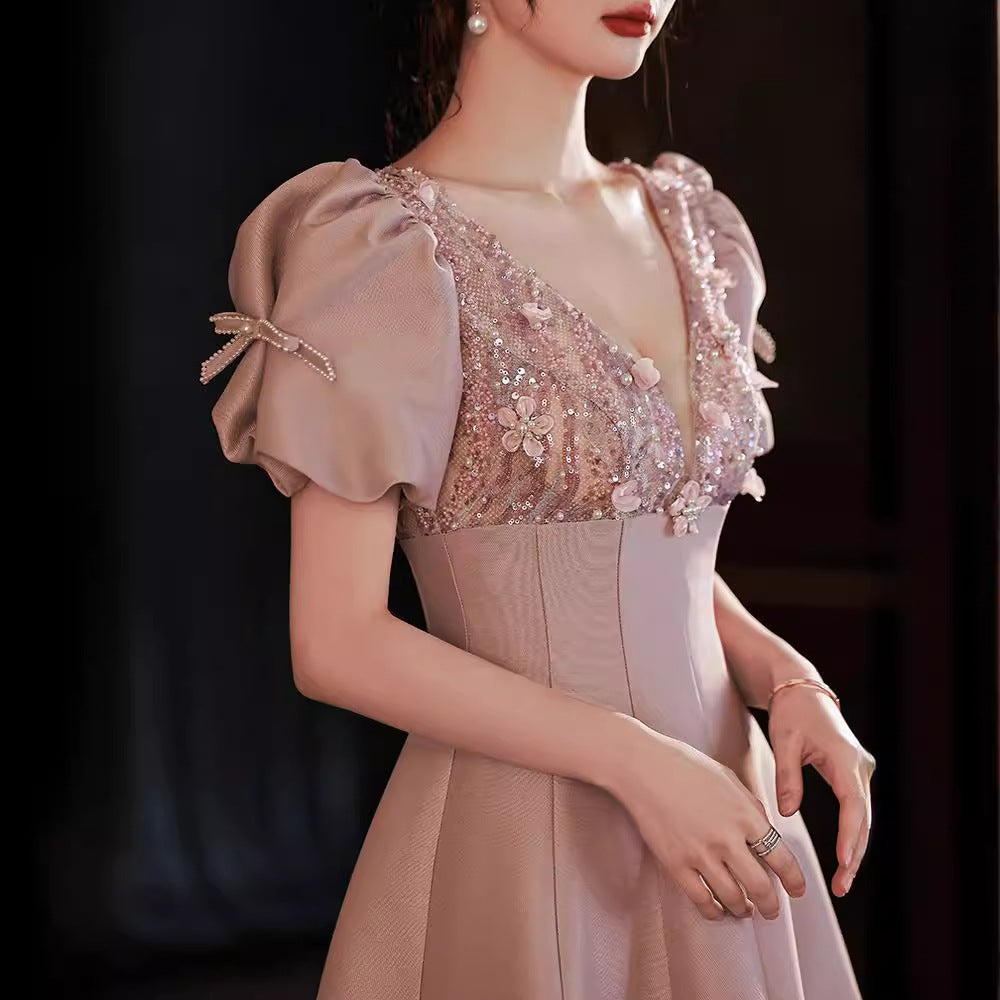 Wedding Party Satin Bridesmaid Dress