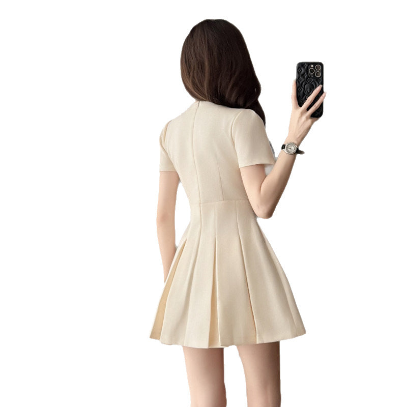 Apricot A-Line Short Homecoming Dress