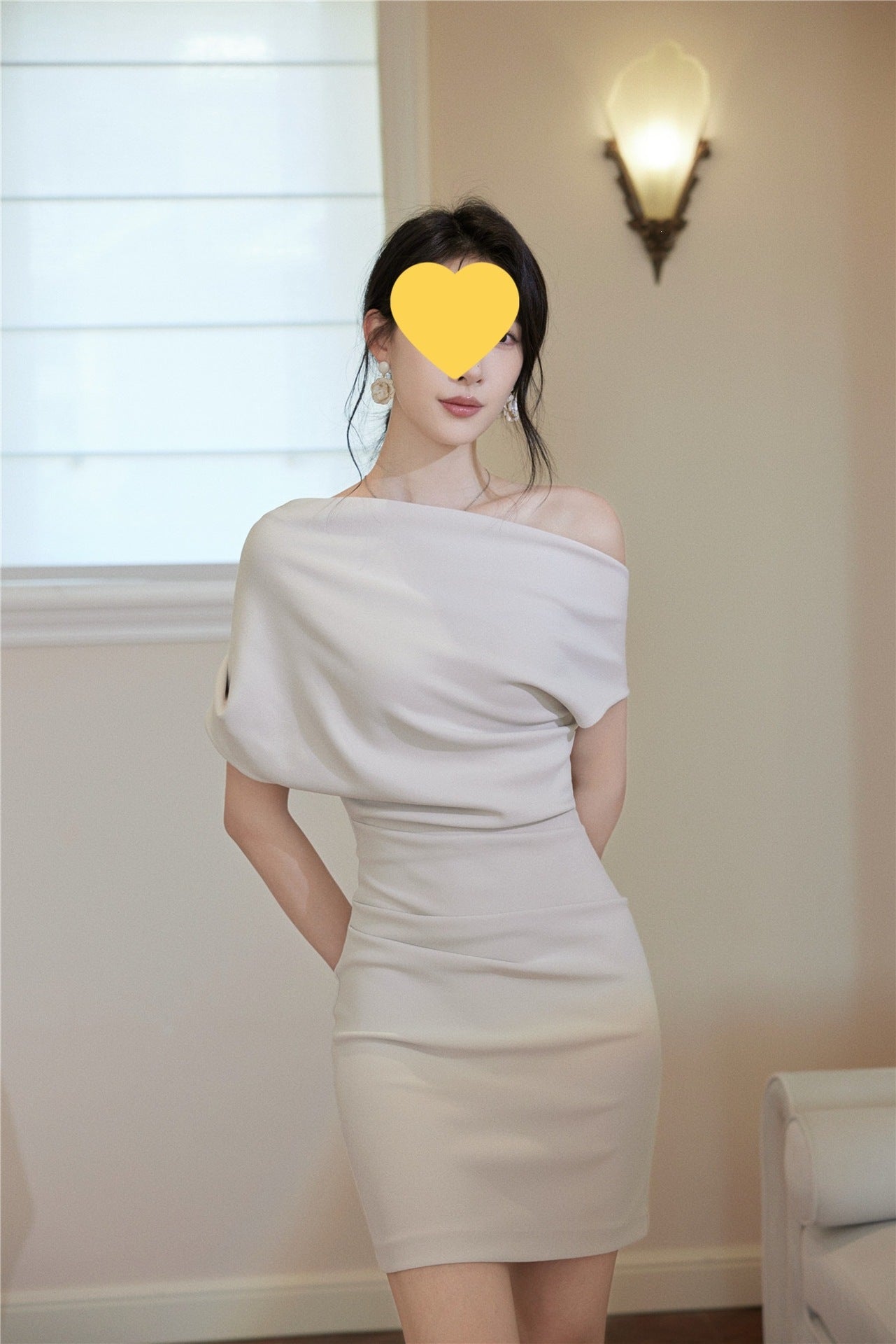Off-Shoulder Ruched Long Prom Dress
