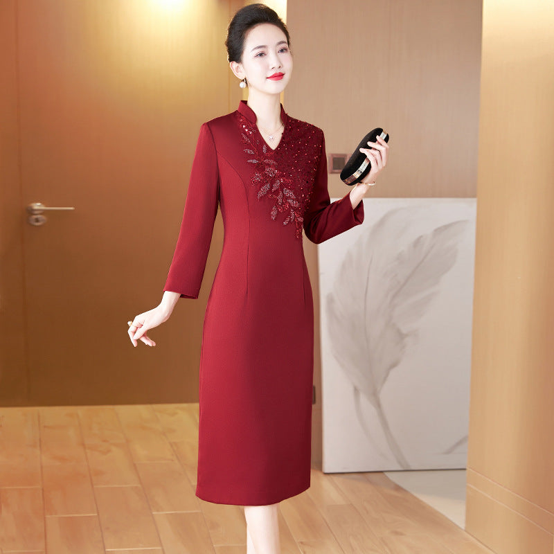 Burgundy Plus Size Formal Dress