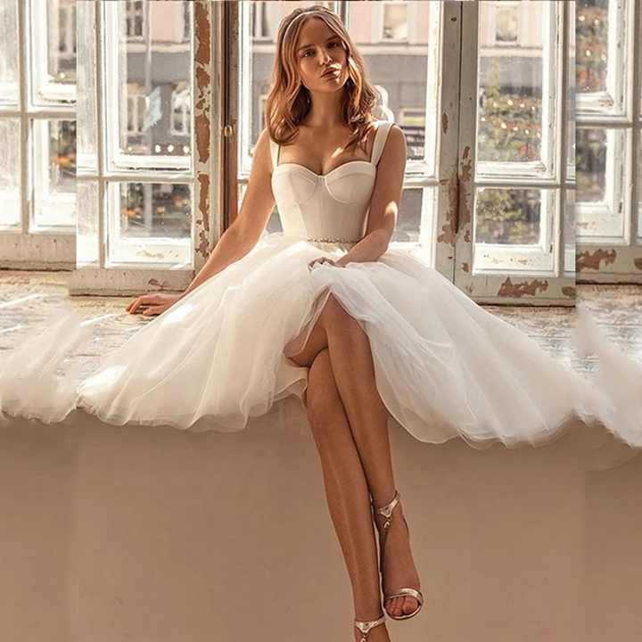 White Tulle Strapless Bridesmaid Dress