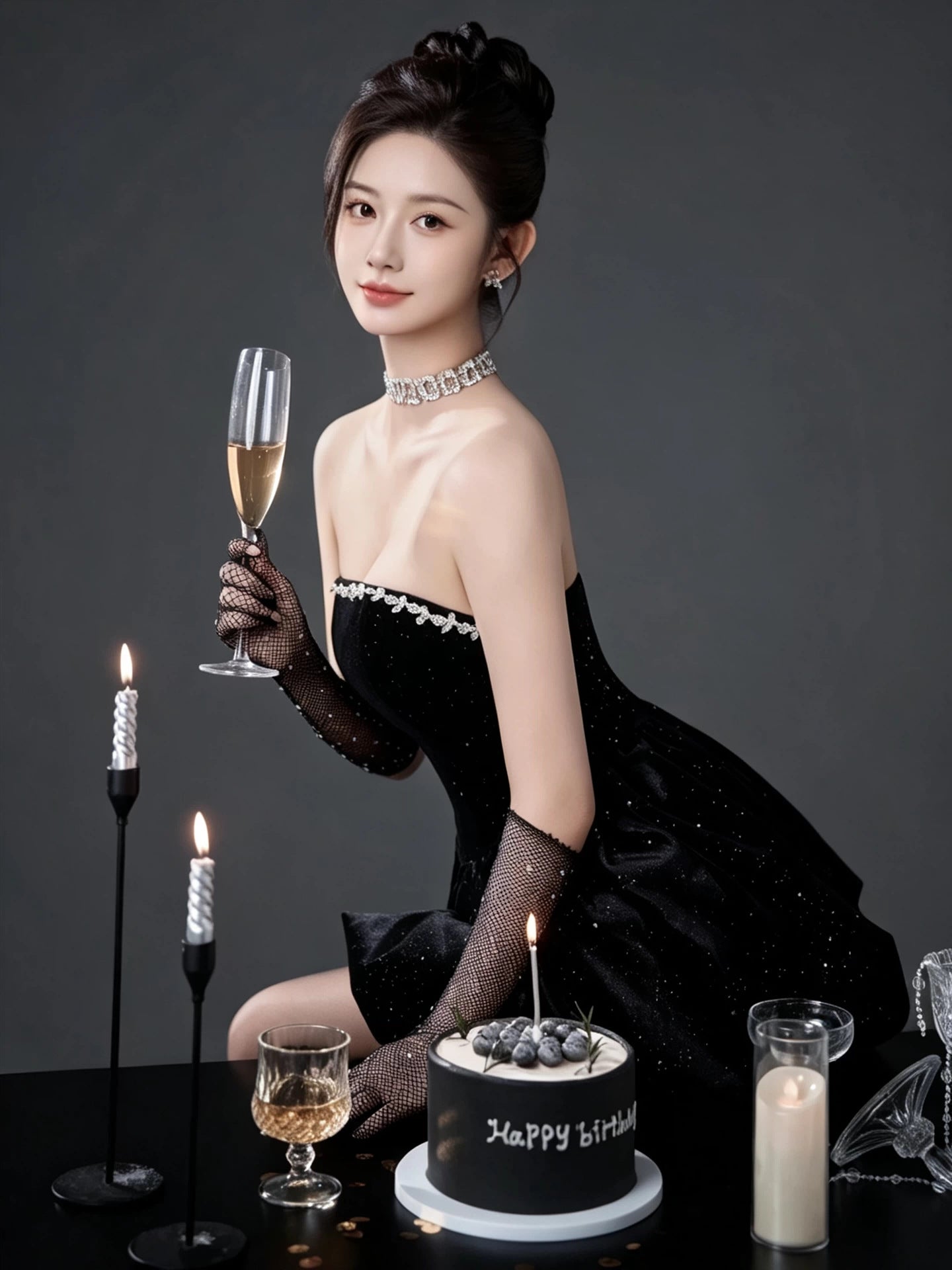 Black Velvet Strapless Short Homecoming Dress