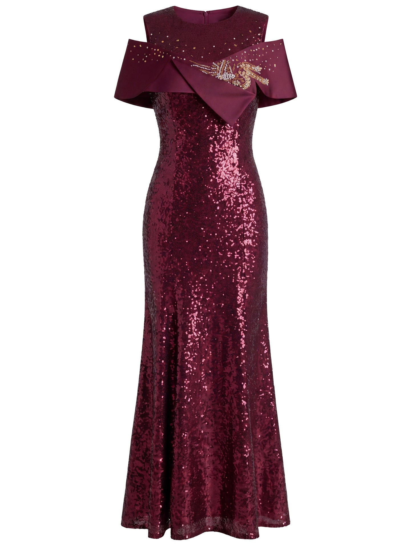 Burgundy Long Prom Dress