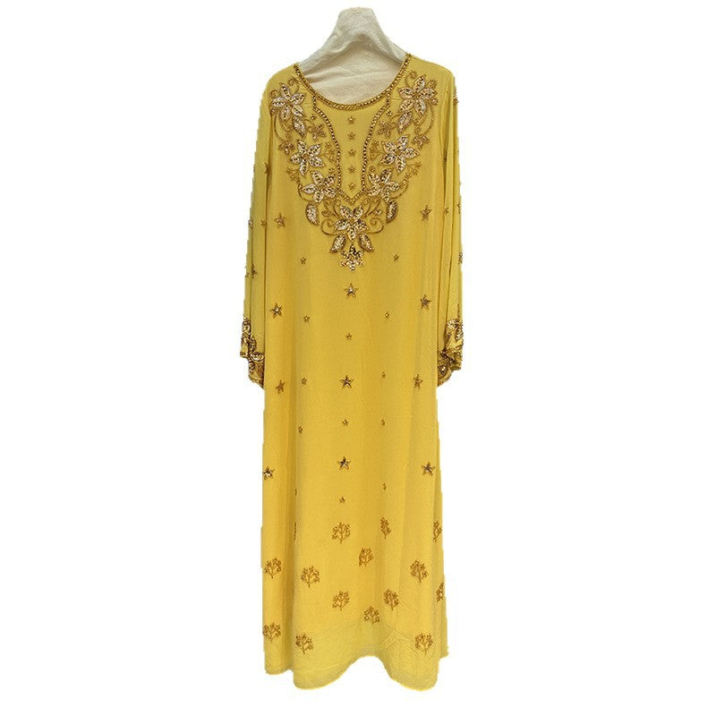 Sequin Embroidered Plus Size Formal Dress