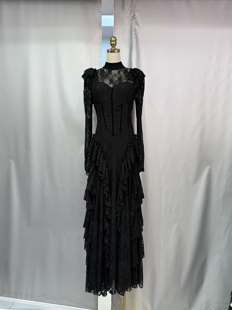 Lace Ball Gown Long Prom Dress