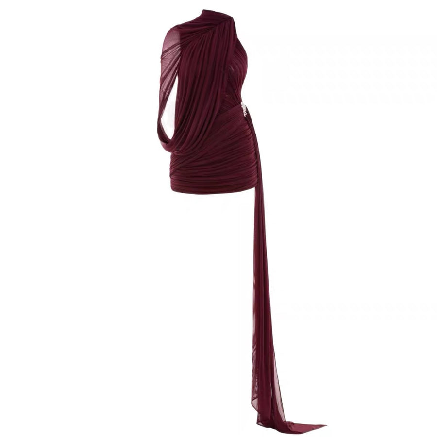 Tulle One-Shoulder Short Homecoming Dress