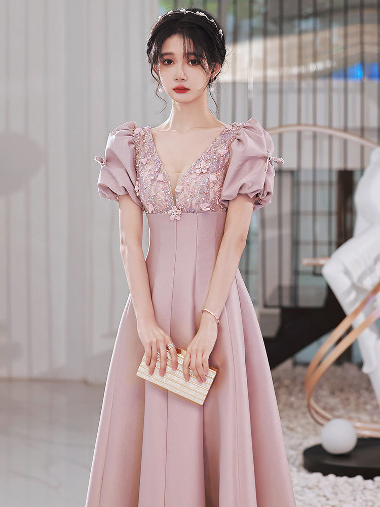 Formal Satin Bridesmaid Dress