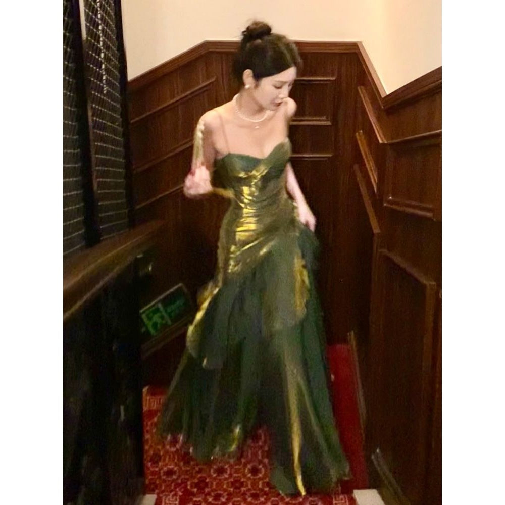 Green Spaghetti Strap Short Homecoming Dress