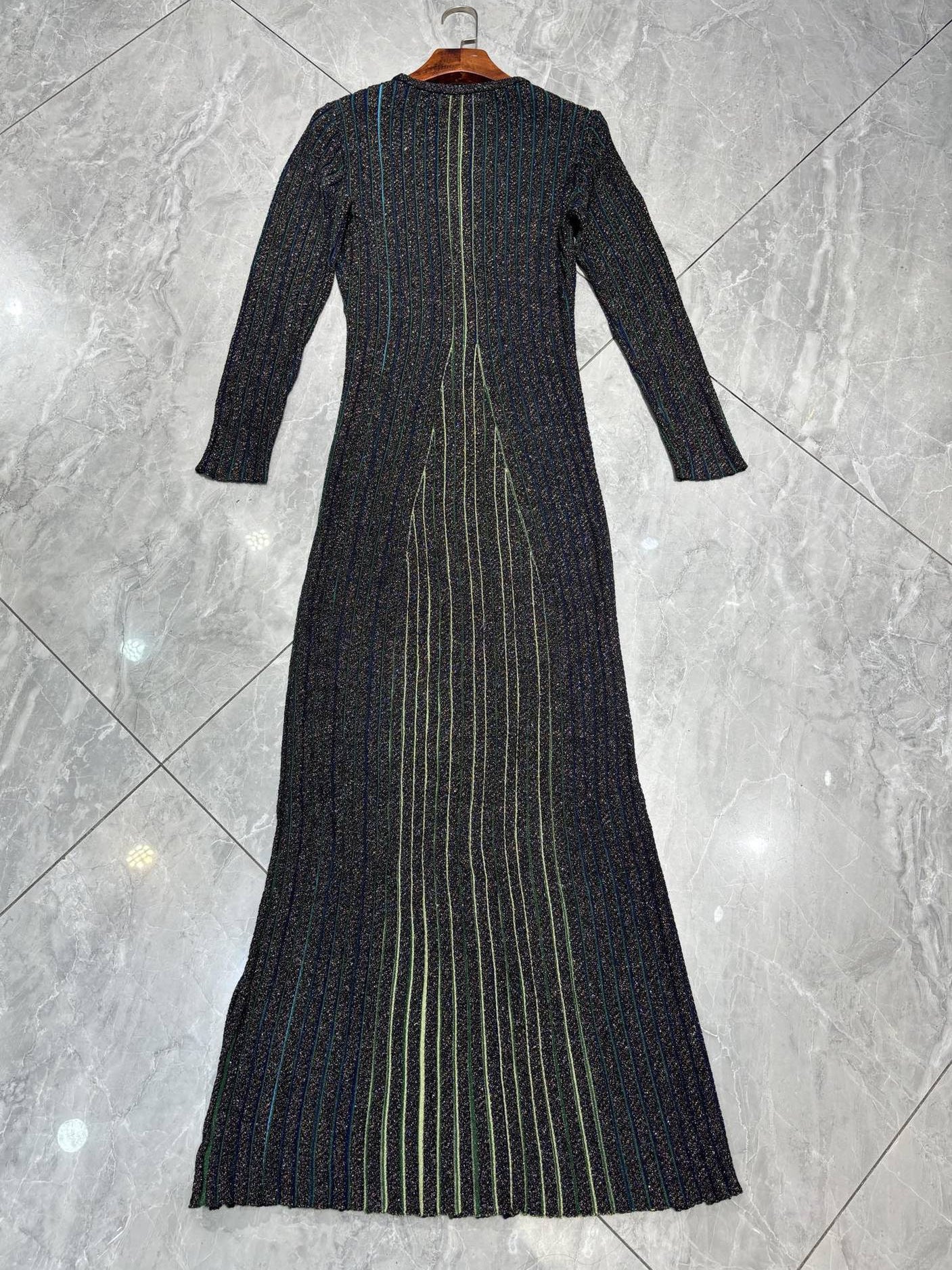 Black Spaghetti Strap Long Sleeve Long Prom Dress