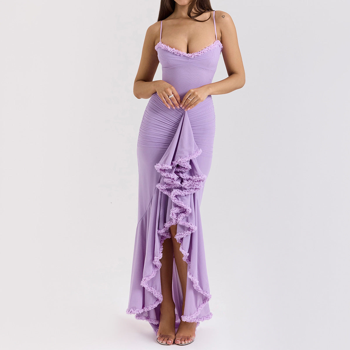 Spaghetti Strap Sleeveless Long Prom Dress
