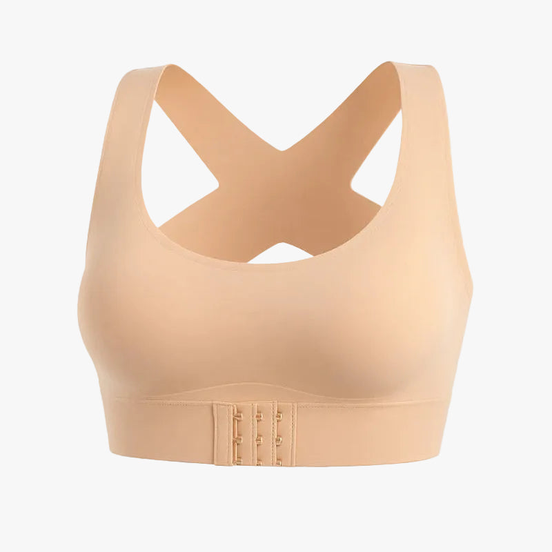 Nude Front-Closure Posture Bra