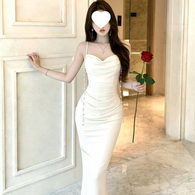 Mesh Spaghetti Strap Long Prom Dress