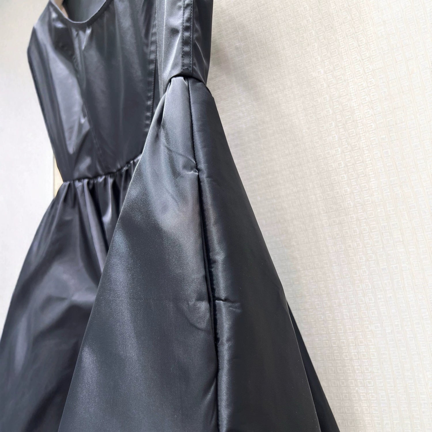 Formal Black Satin Spaghetti Strap Wedding Guest Dress