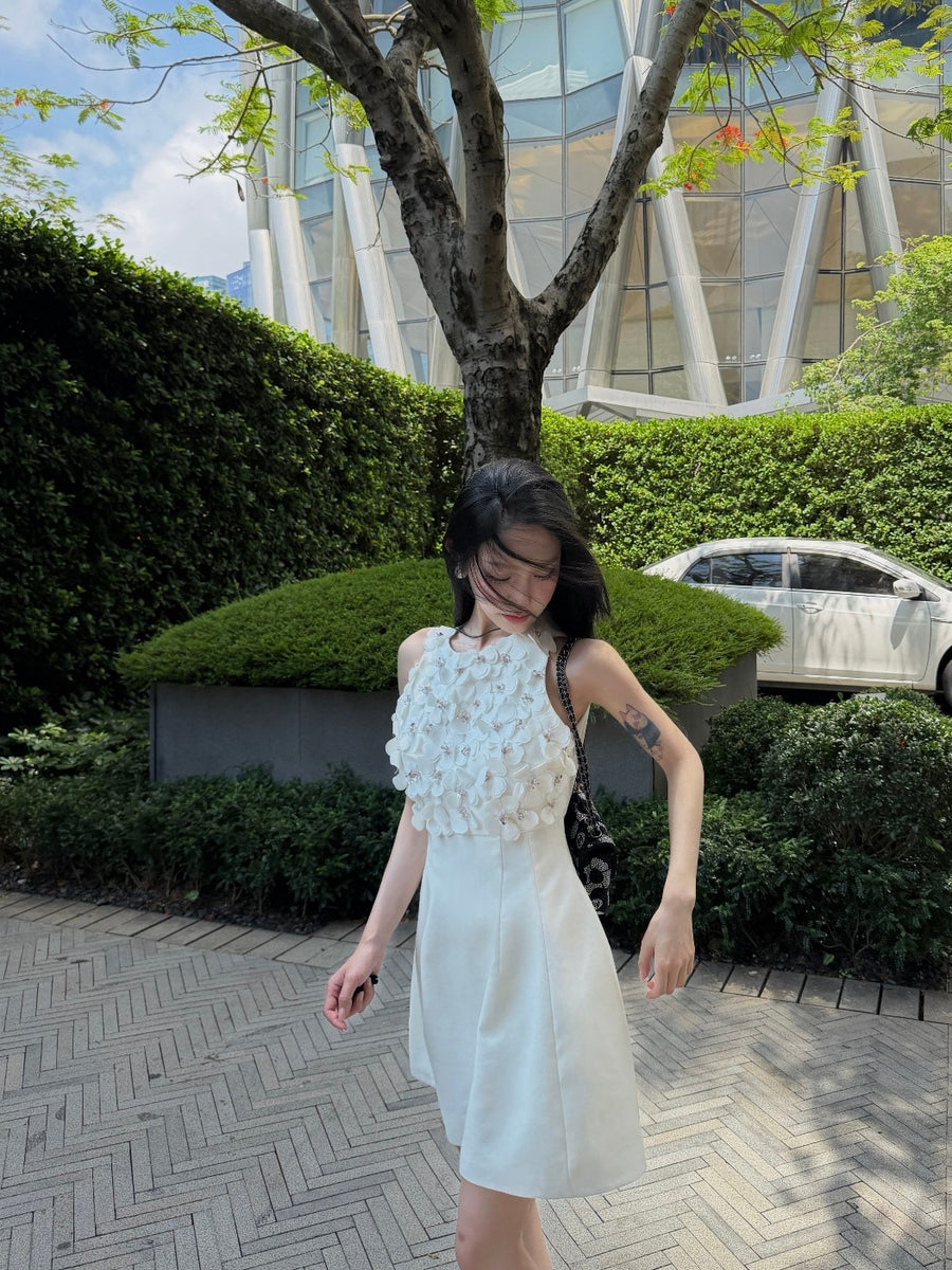 Satin Halter Graduation Dress