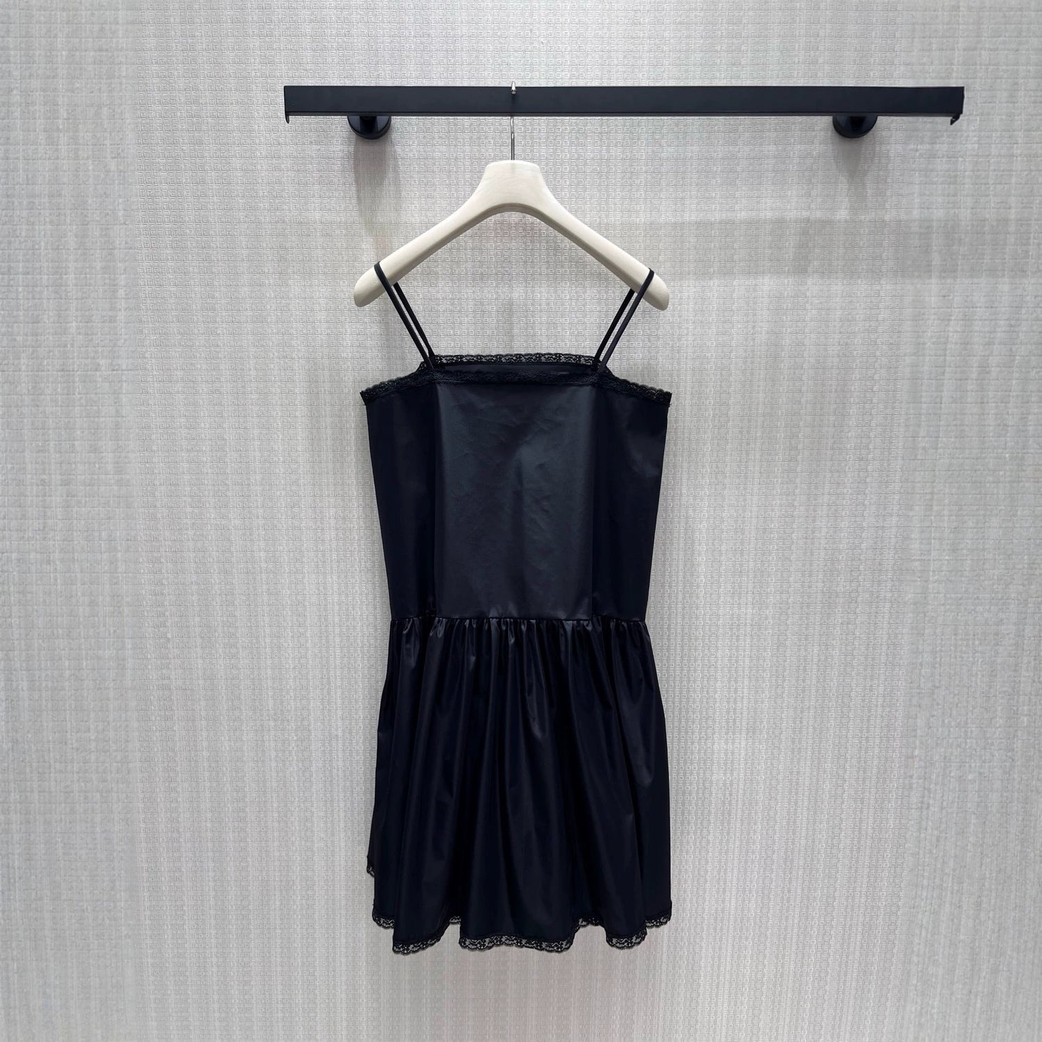 Black Spaghetti Strap Wedding Guest Dress