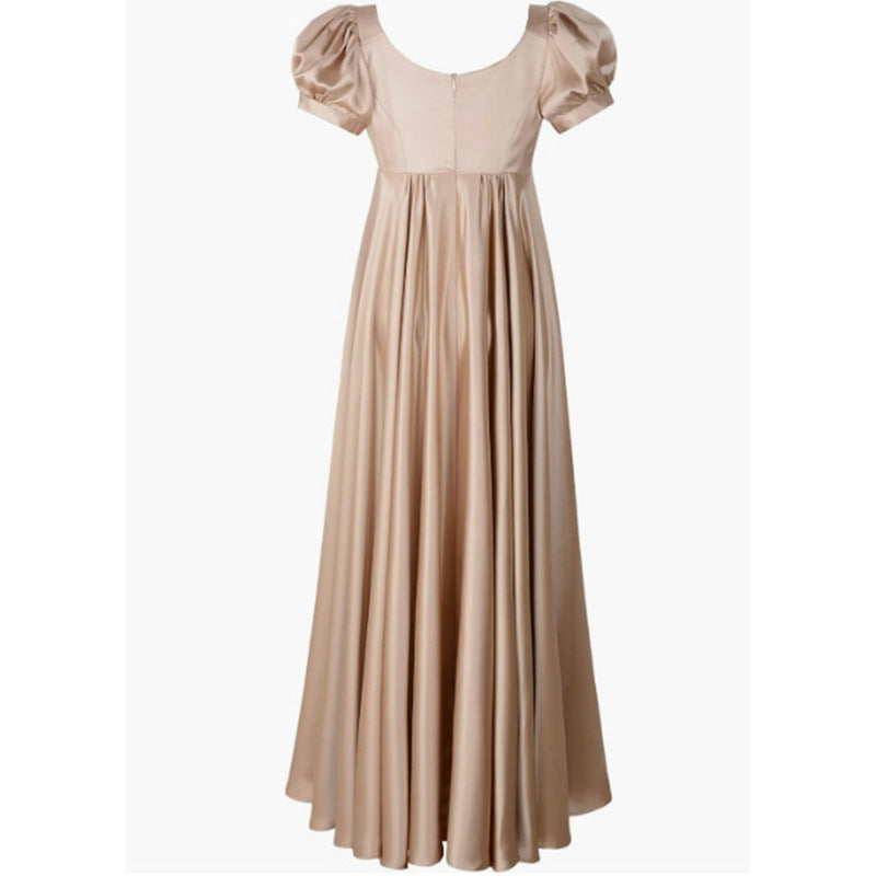 Burgundy Satin Bridesmaid Dress