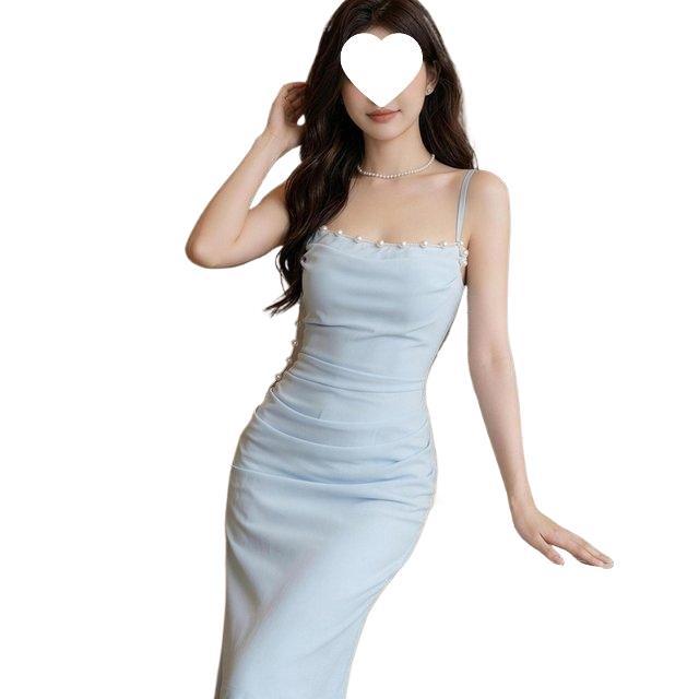 Mesh Spaghetti Strap Long Prom Dress