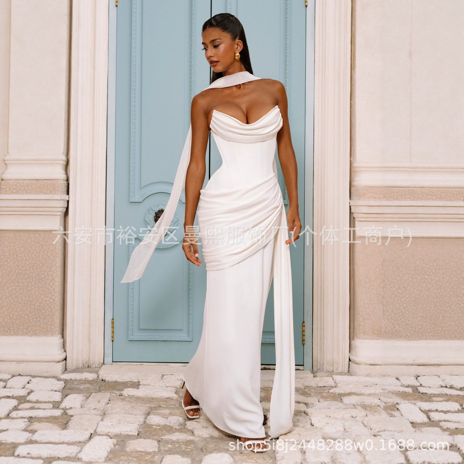 Strapless Mermaid Long Prom Dress