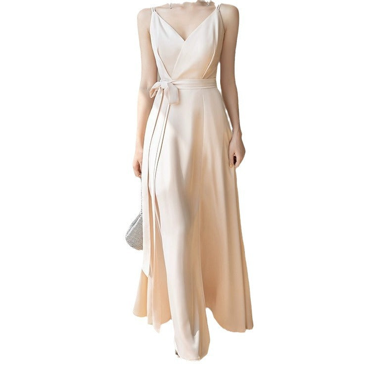 Champagne Satin Bridesmaid Dress