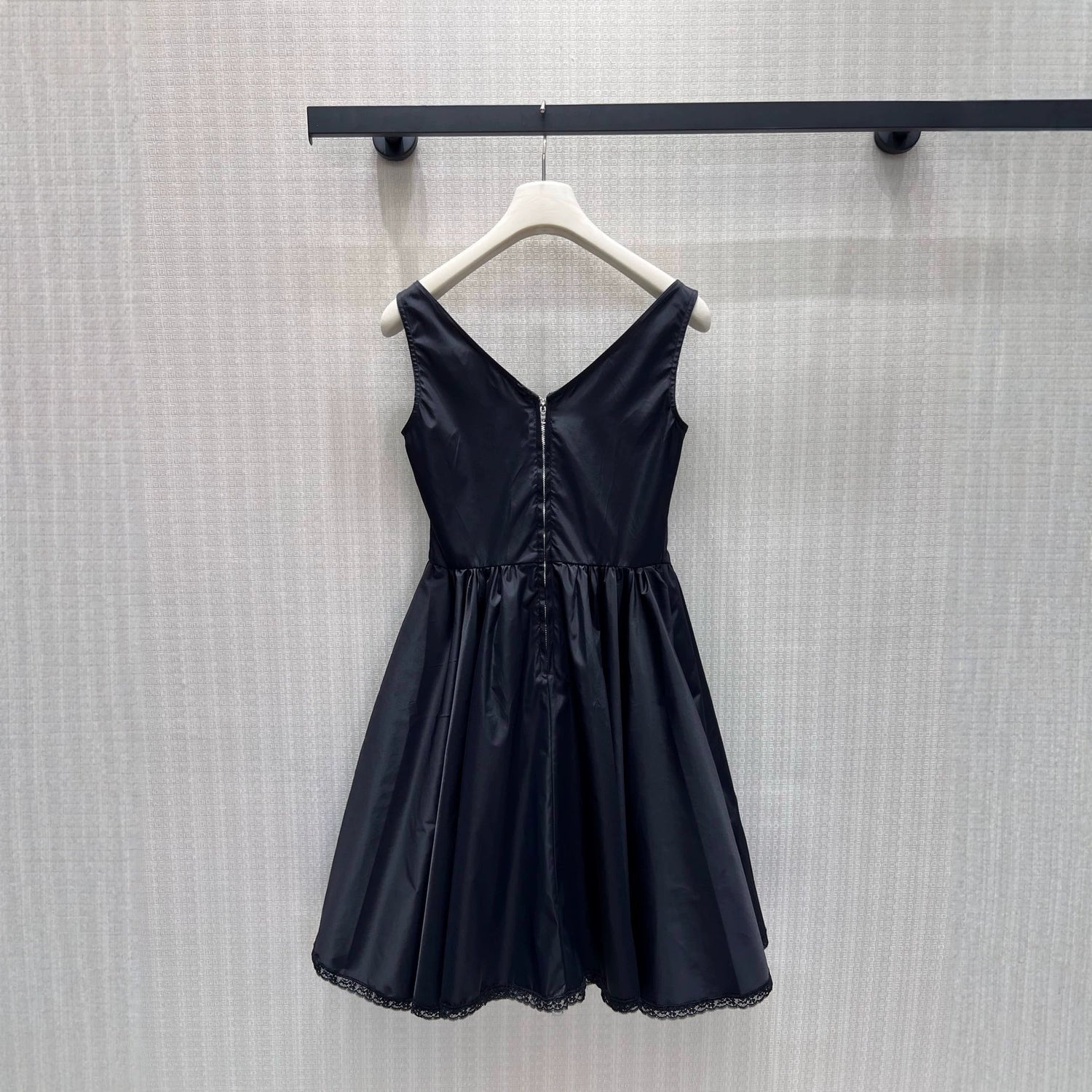 Formal Black Satin Spaghetti Strap Wedding Guest Dress