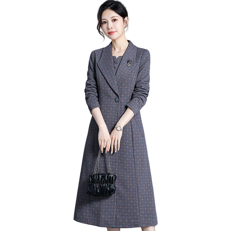 Grey Two Piece Bodycon Plus Size Formal Dress
