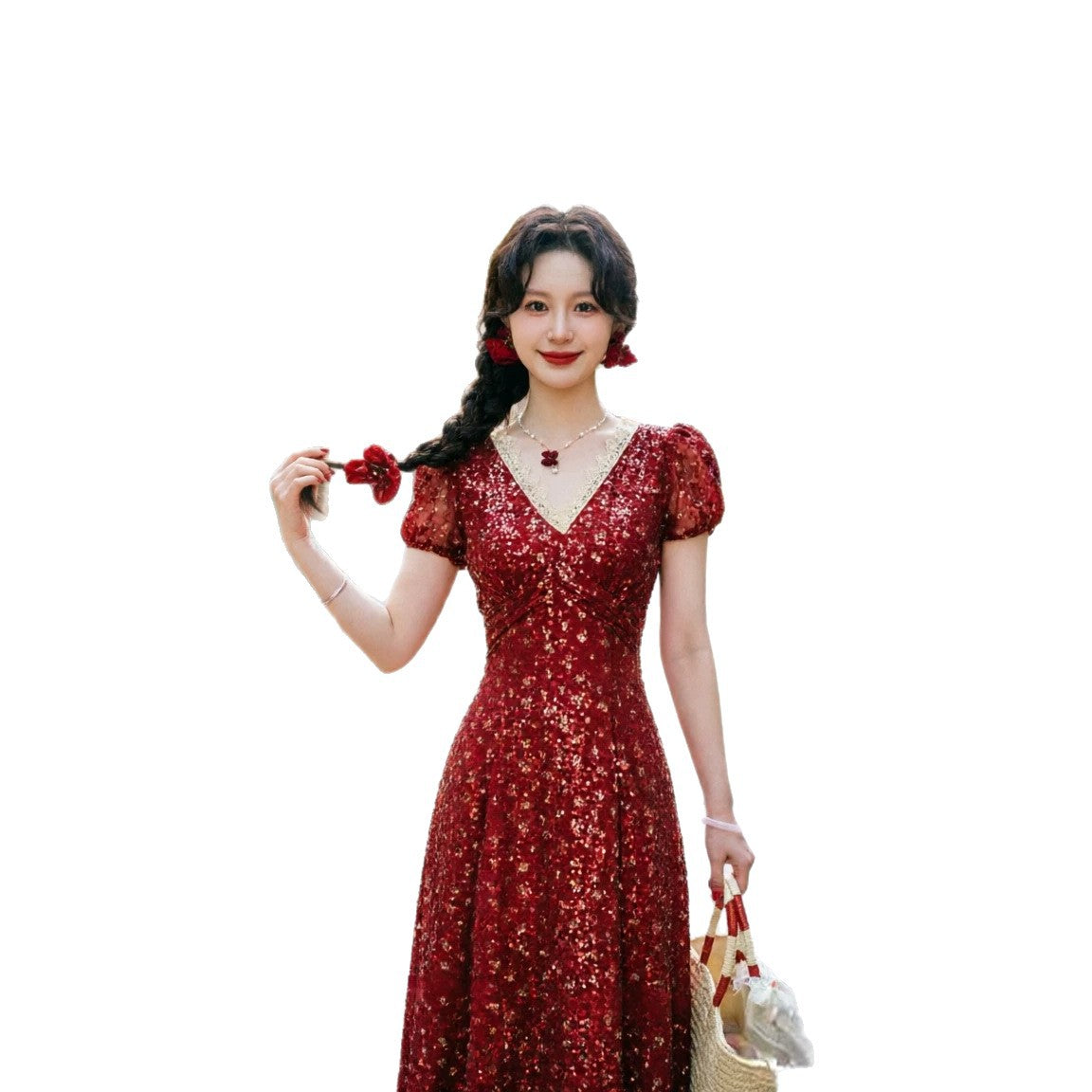 Evening Red Plus Size Formal Dress