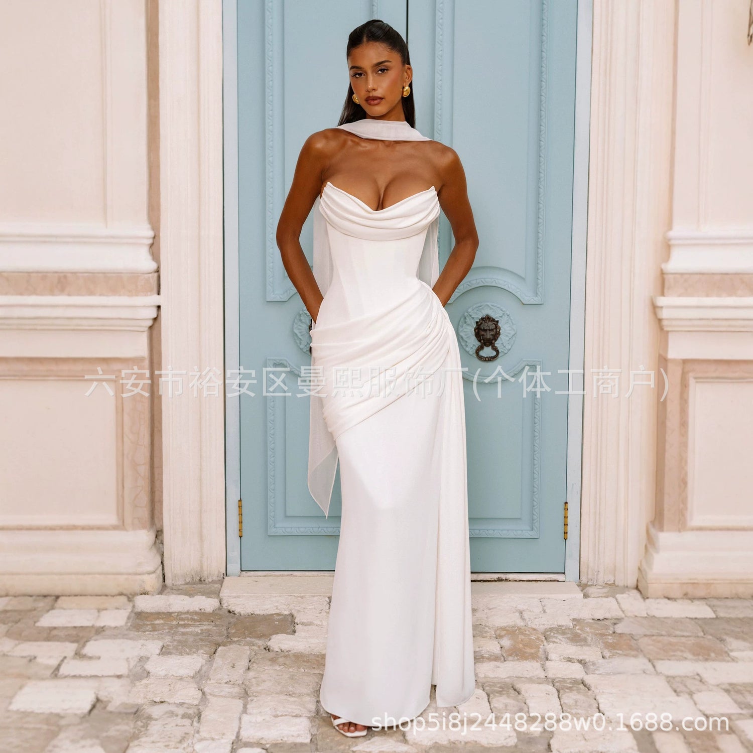Strapless Mermaid Long Prom Dress