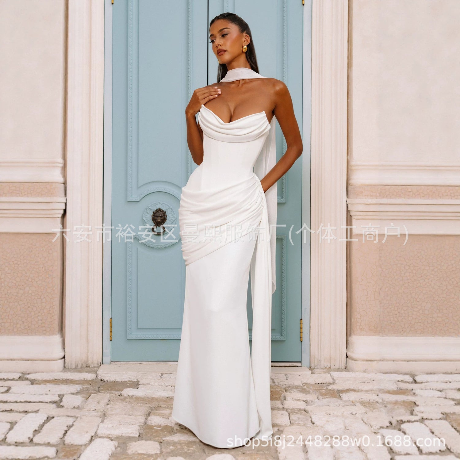 Strapless Mermaid Long Prom Dress