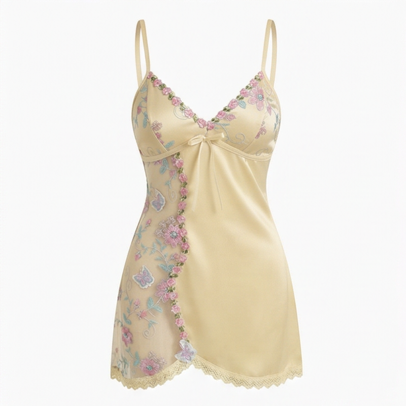 Champagne Satin Nightgown