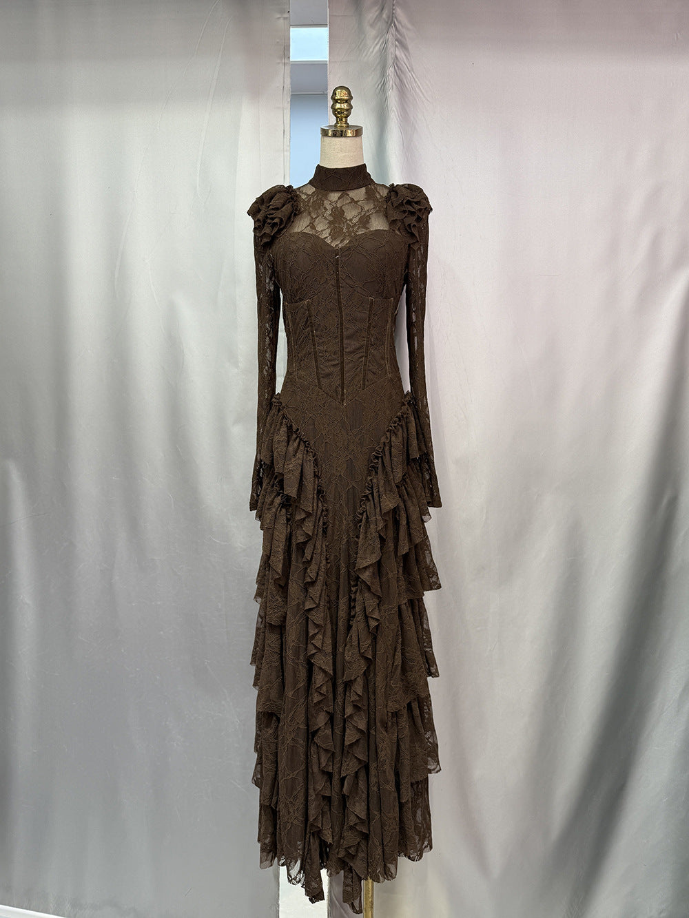 Lace Ball Gown Long Prom Dress