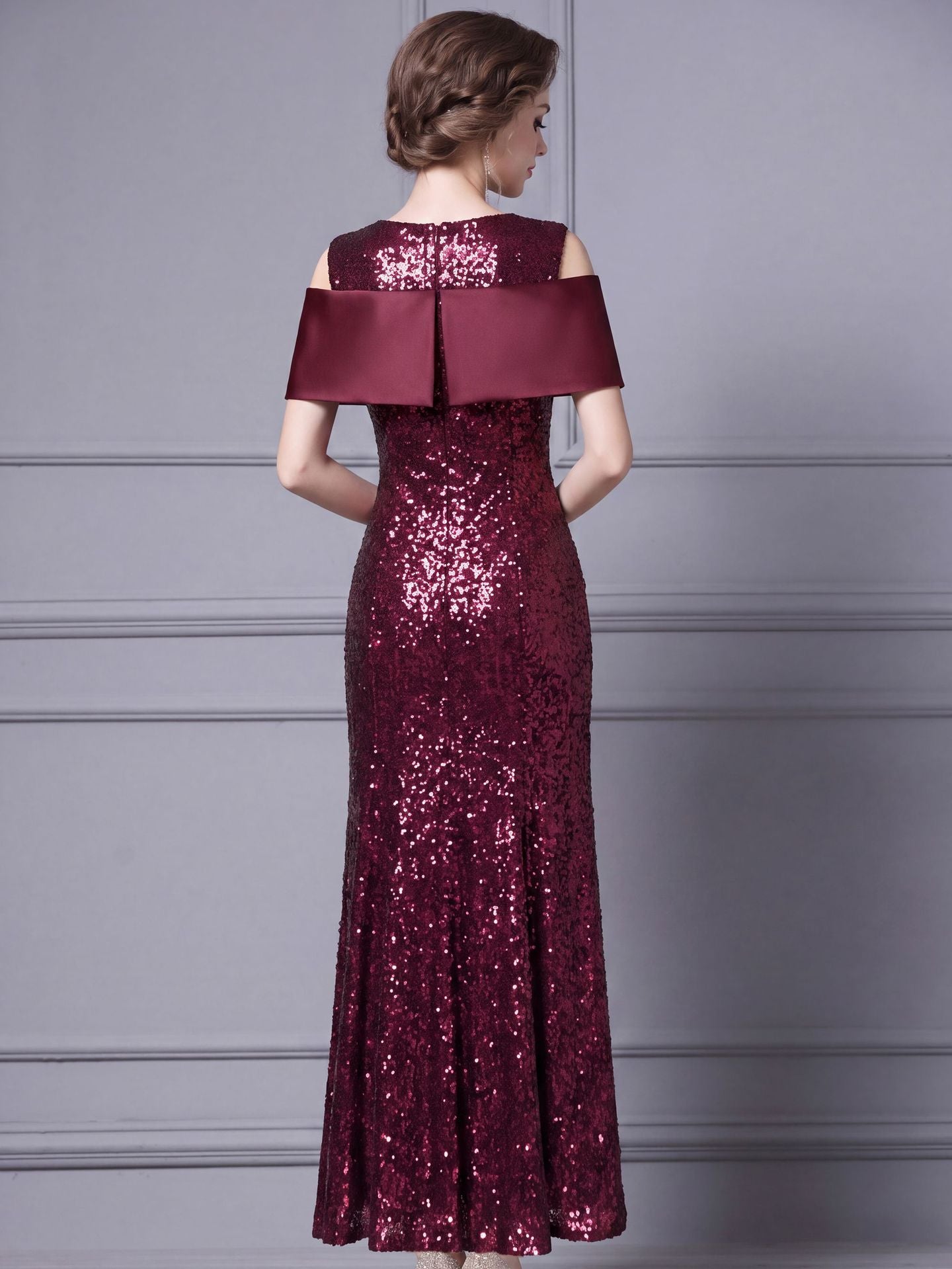 Burgundy Long Prom Dress