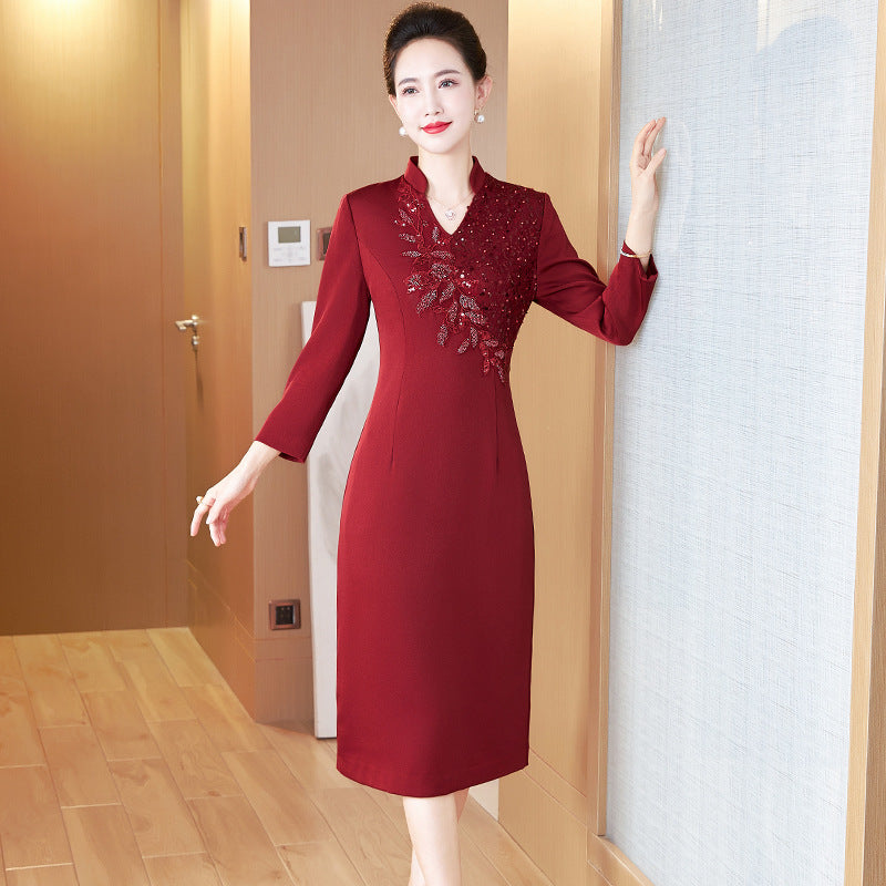 Burgundy Plus Size Formal Dress
