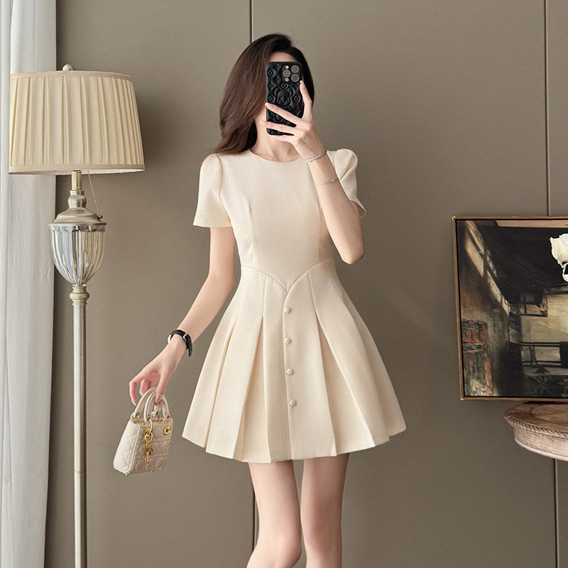 Apricot A-Line Short Homecoming Dress