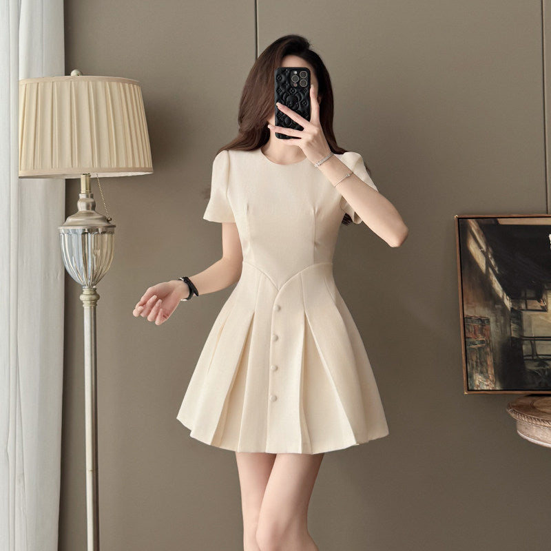 Apricot A-Line Short Homecoming Dress