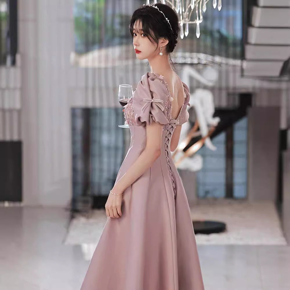Formal Satin Bridesmaid Dress