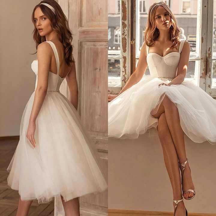 White Tulle Strapless Bridesmaid Dress