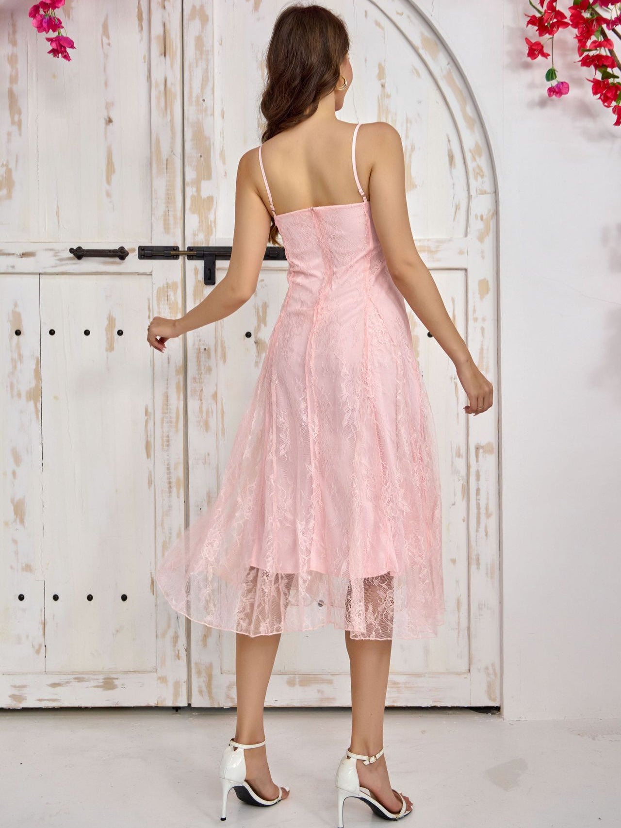 Tulle Spaghetti Strap Long Prom Dress