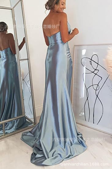 Satin Strapless Bridesmaid Dress