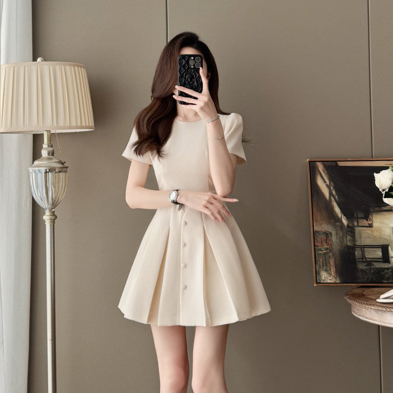 Apricot A-Line Short Homecoming Dress