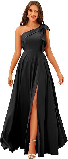 Satin Bow Bridesmaid Dress