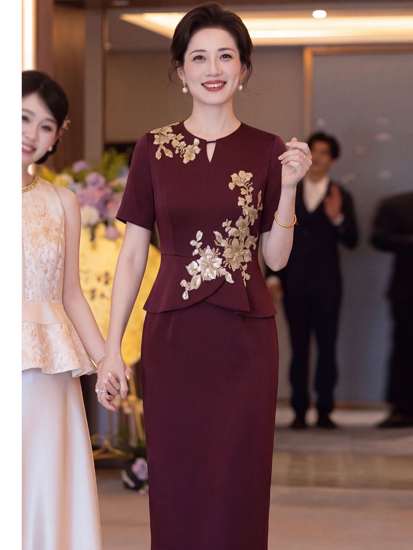 Wine Plus Size Formal Dress