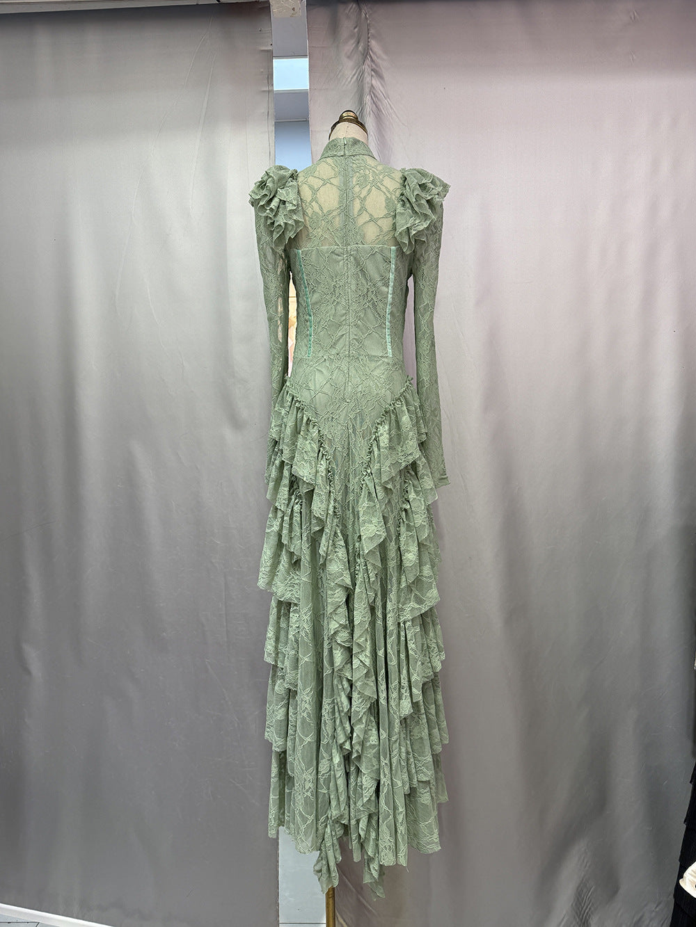 Lace Ball Gown Long Prom Dress
