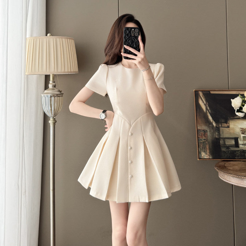 Apricot A-Line Short Homecoming Dress